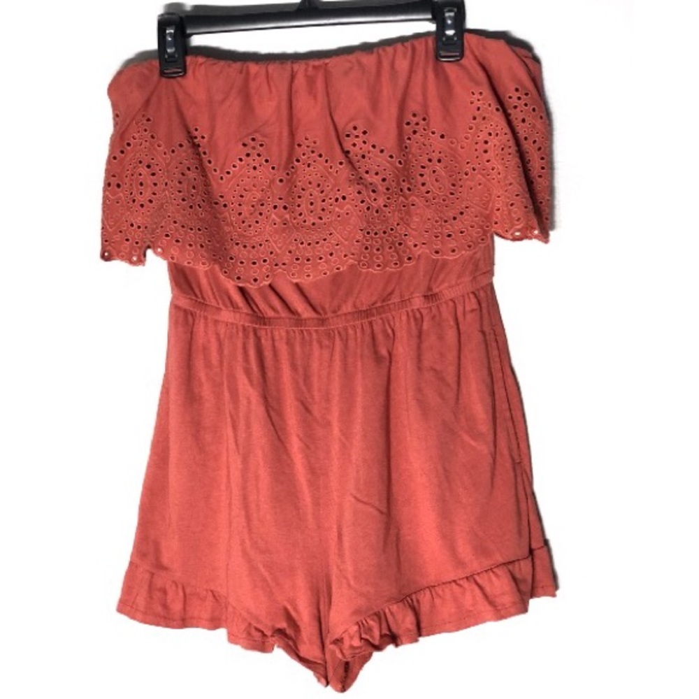 Burgundy/Pink Romper